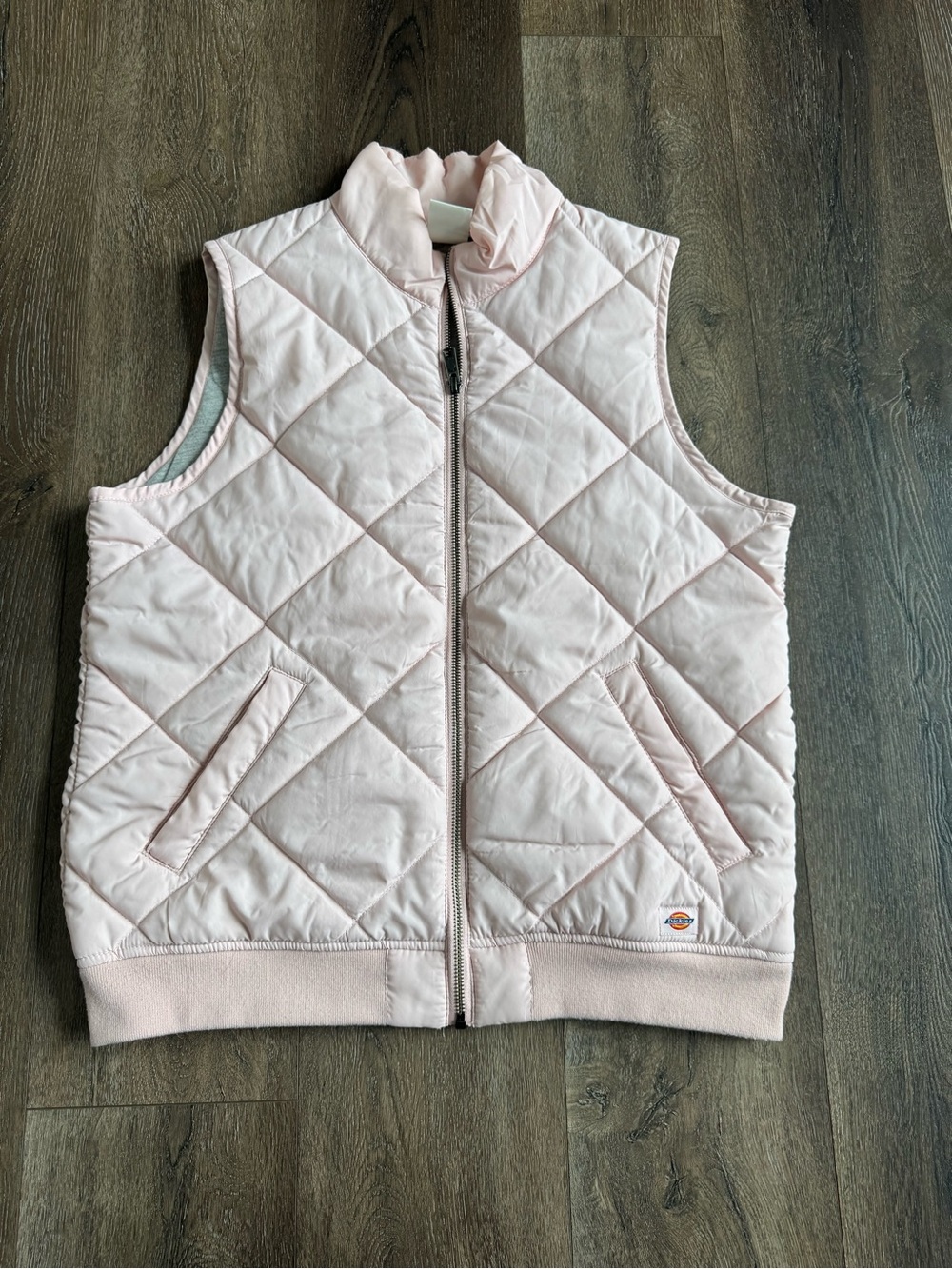 Dickies Quilted Light Pink Women’s Sleeveless Vest Size Medium